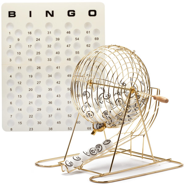 GSE Games & Sports Expert Large Bingo Game Set with Bingo Cage, 1.5 ...