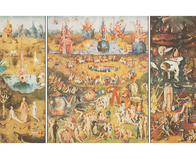 Jardin des délices, H 16 po x l 24 po