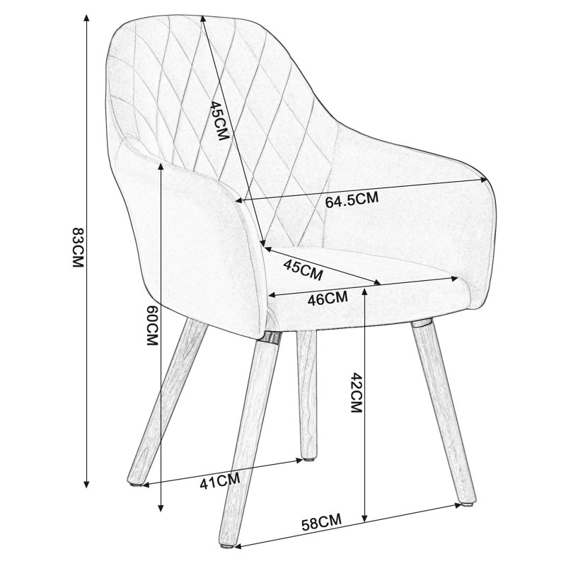 Texanna Upholstered Dining Chair, Milk White