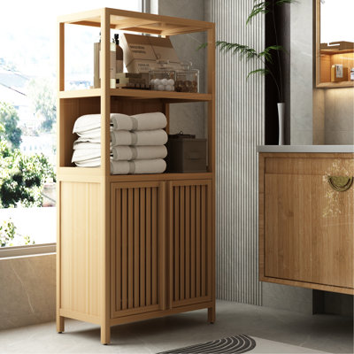 Entryway Storage Cabinet With 2 Doors - 2 Inner Shelves, Keep Your Space Saving Living Room Side Add To