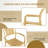 Indoor/Outdoor 2 Pp Single Chairs + Coffee Table In Vibrant Yellow, - Frame, Non-Slip Foot Pads, Ergonomic Comfort, Heavy-Duty Support, Hassle- Assembly -, Waterproof, Design, Space, 5 Setup