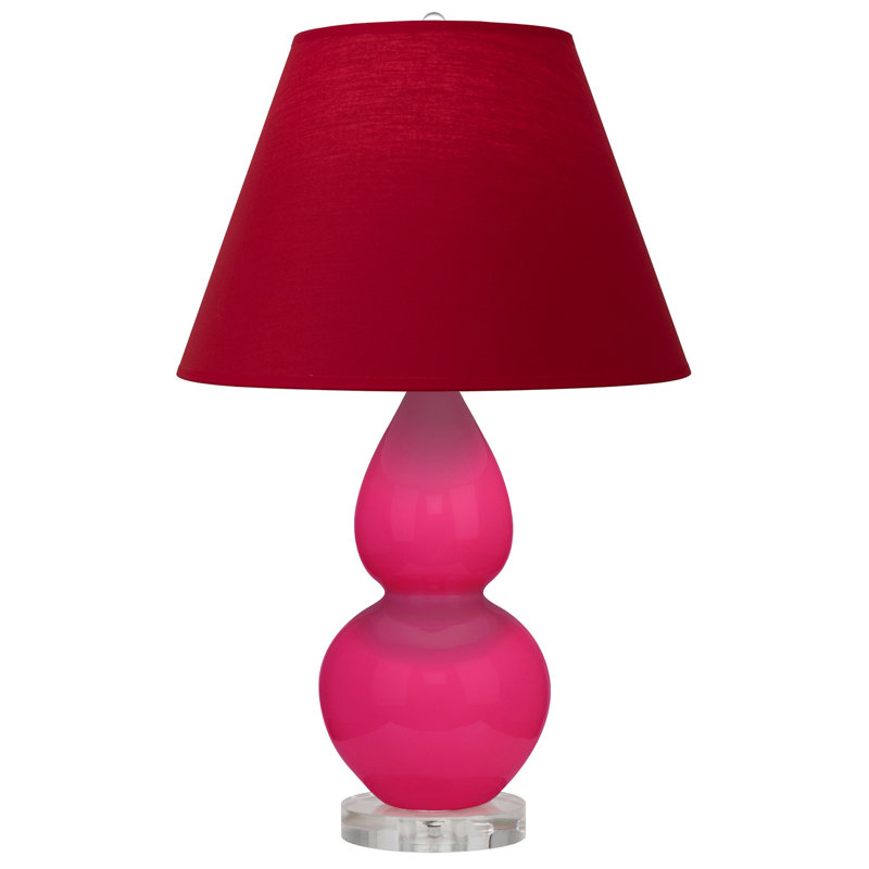 Petite lampe d'appoint à double gourde, Rouge, Rose Razzle