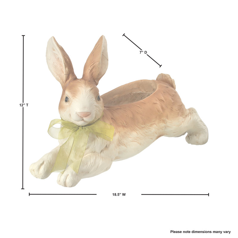 18.5" Leaping Bunny Planter 