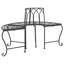 Abia Wrought Iron Outdoor Tree Bench-1349465082