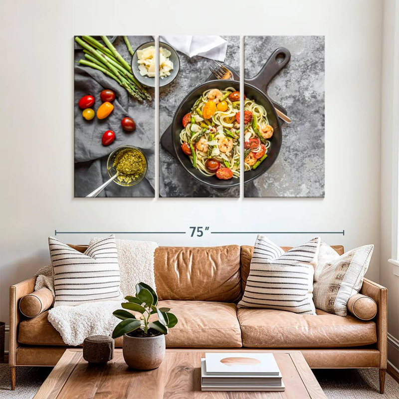 Yarlin Seafood Spaghetti, 42" H x 65" W