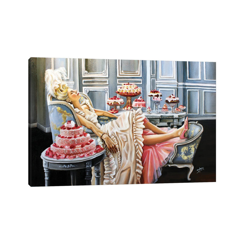 Marie Antoinette (2020 A) by Salma Nasreldin - Wrapped Canvas Painting, 30.48 cm H x 45.72 cm W