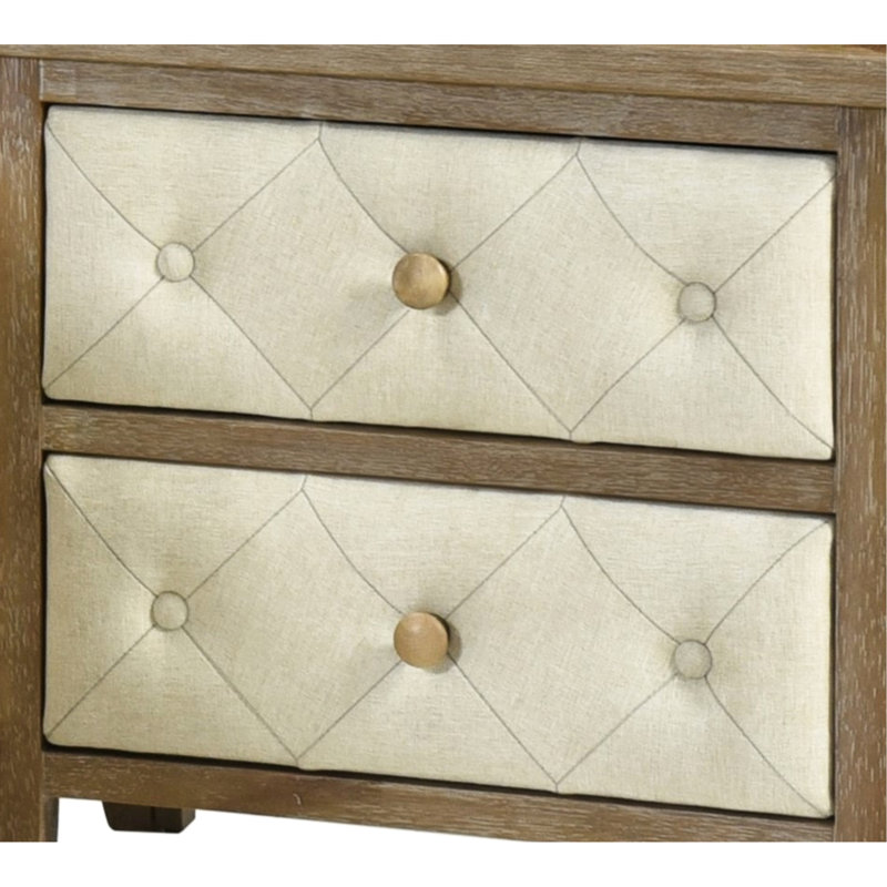 Table de chevet élégante avec finition noyer pour une chambre à coucher gracieuse