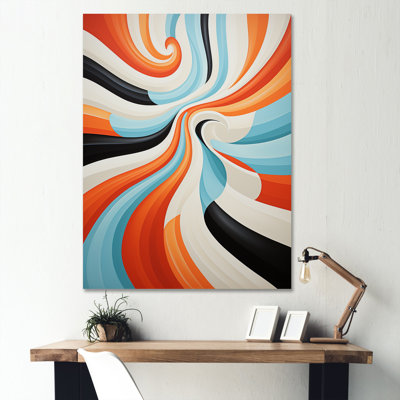 Imtithal " Orange Mid Century Optical Illusions I "