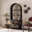 Noir massif + vitrines en bois manufacturé