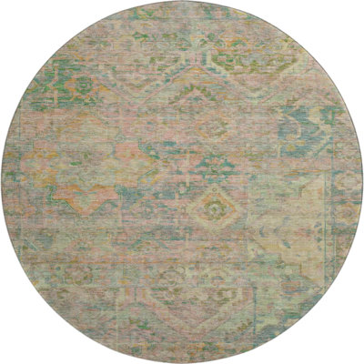 Premium Machine Washable Slesnick AMF1664 Global Rug