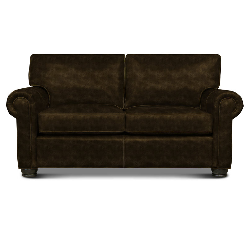 Bordeaux Leather Loveseat, Nutmeg, Truffle (Cartier)