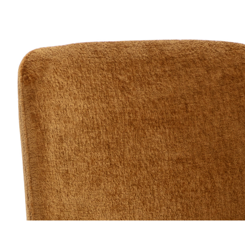 Zeke Upholstered Dining Chair, Orange, Matte Black