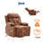 Power Recliner Chair with Power Headrest & USB Charging Ports, Genuine Leather Electric Reclining Sofa-1976264657