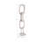 Wooden Chain Sculpture on Stand Decorative Object for Home Decor - Tall Floor Accent for Living Room or Entryway Styling - 41", White & Black