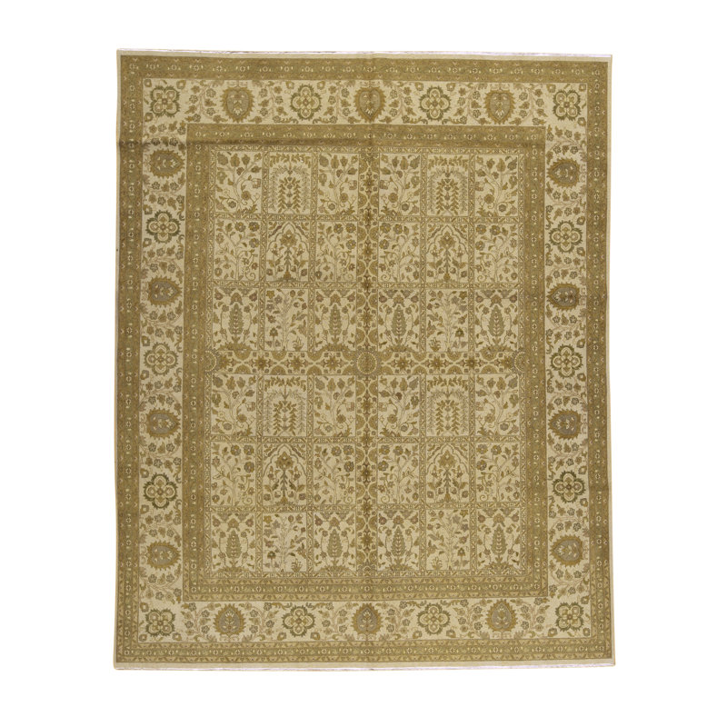 Hand-Knotted High-Quality Beige Area Rug