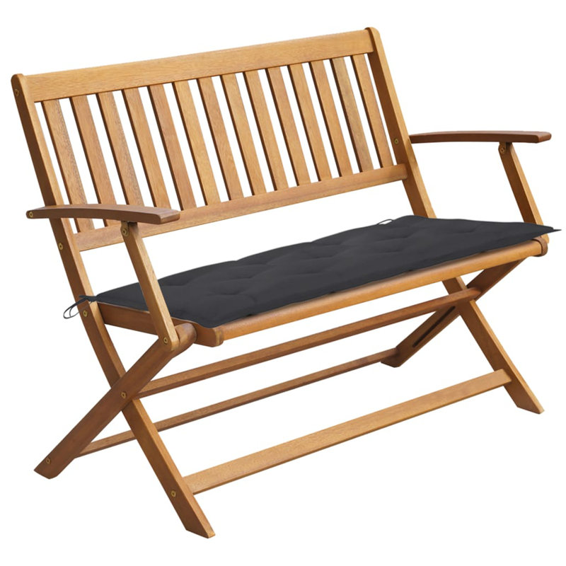 Banc de jardin en bois Jye, Anthracite