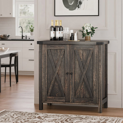 Buffet de style ferme avec portes et tablettes Farmhouse