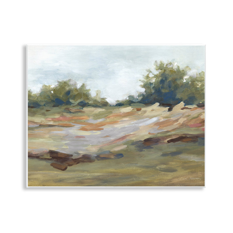 Plaque murale paysage d'automne brossé, design par Carol Robinson