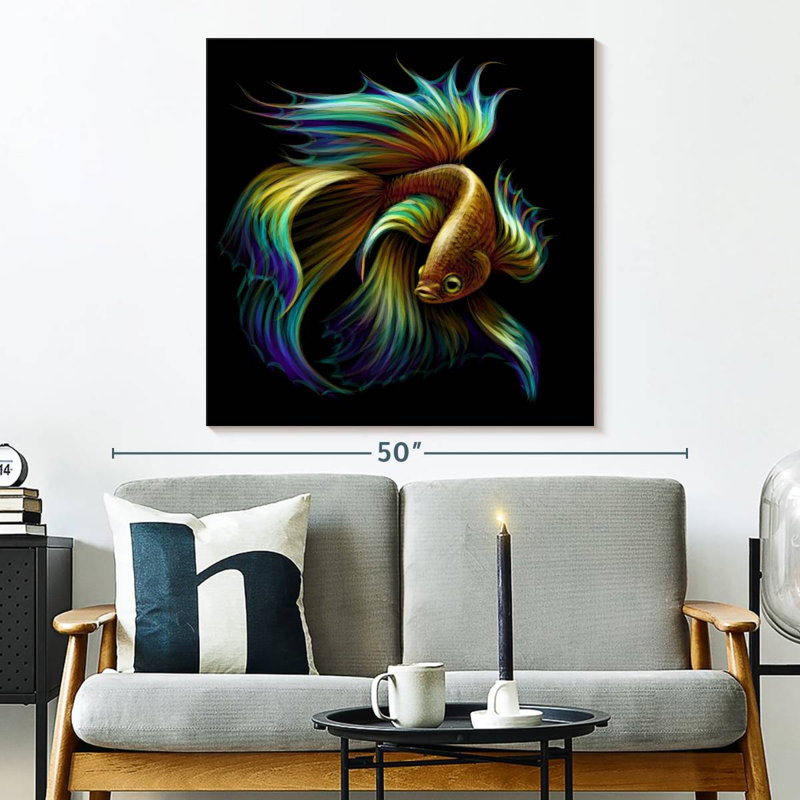 Brampt Fantasy Betta Fish, 33" H x 33" W