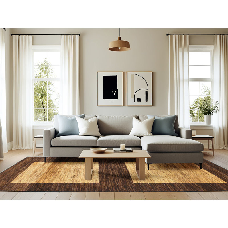 Abstract Indoor Rug, Rectangle 6'  W x 9' L