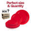 Ensemble de 120 couverts ronds jetables en plastique rouge uni, parfaits pour les fêtes.