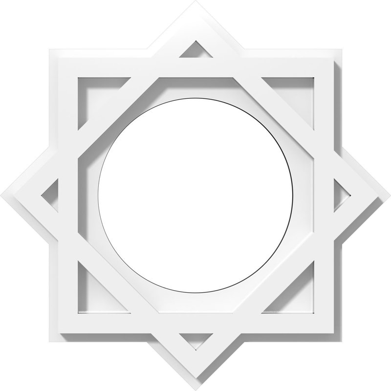 Médaillon de plafond contemporain en PVC Axel, H 1 po x l 12 po x P 12 po