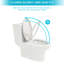 Toilette monobloc en céramique - à double chasse, nécessitant peu d'entretien, siège moderne avec chasse d'eau et salle de bain silencieuse à fermeture douce