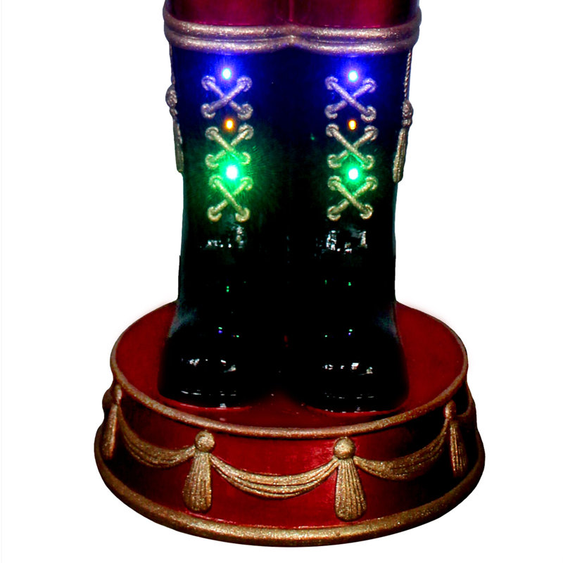 4.8-Ft Green and Red Resin Nutcracker with LED Lights and Music