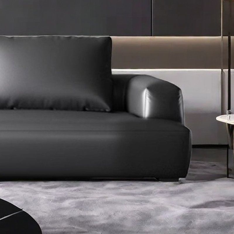 Italian style simple sofa leather matching, 3, 22.83" H x 102.36" W x 41.33" D