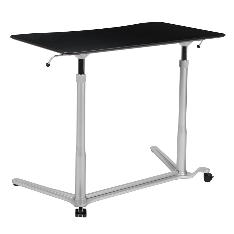 Bureau d'ordinateur ergonomique assis et debout Kamen - Bureau debout, Noir