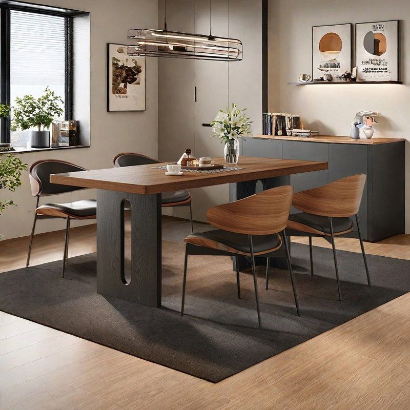 Table de salle à manger rétro et simple, H 29,53 po x L 62,99 po x l 31,5 po