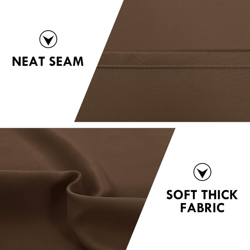 2 Panels Blackout Curtains – Thermal Insulated, Energy Saving & Noise Reducing Bedroom and Living Room Curtains, Set of 2 Rod Pocket Curtain Panels