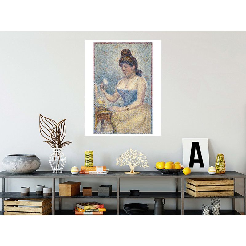 Jeune femme se poudrant elle-même par Georges Seurat - Impression giclée, H 40 po x l 32 po