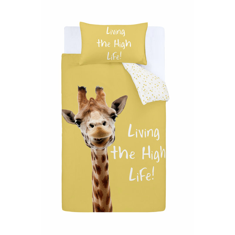 Giraffe Duvet Cover Set with Pillowcases, 135 x 200cm Duvet Cover + 1 Standard Pillowcase