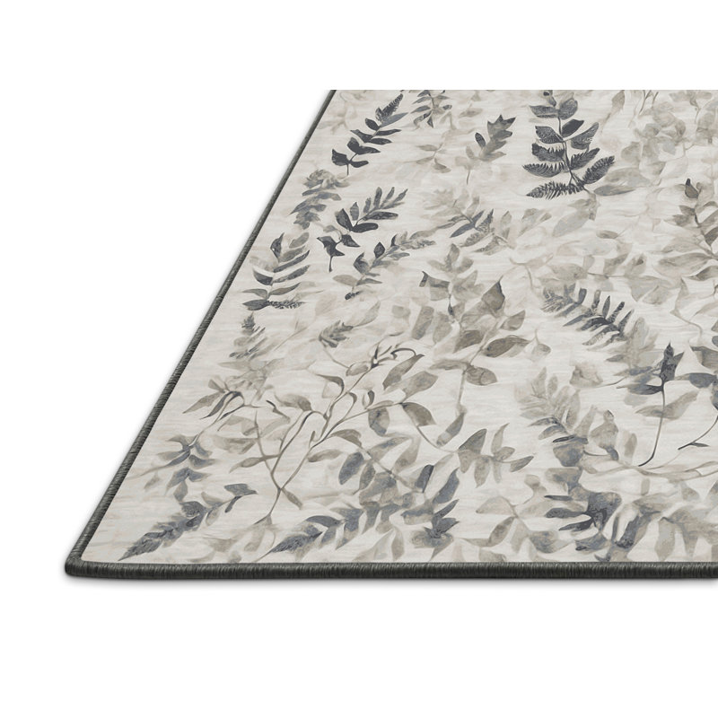 Silky Soft Plush Gray Area Rug, Round 6'