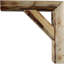Support de style campagne rétro l 3 1/2 po x P 10 po x H 12 po, collection Barnwood Decor, bois de grange naturel-29095406-29095401