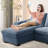 98.4" Modern Convertible Sectional Sofa L-shaped Couch With Storage Chaise, Oversized 3 Seat Sectional Sleeper Couch With Usb Charging Ports For Living Room-1171099222