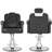 Polar Aurora Recliner Barber Chair with Removable Headrest,Adjustable Height 360 Degrees Swivel
