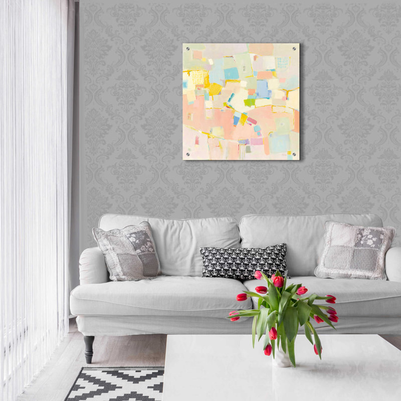 " Block Party " by Phyllis Adams, 24" H x 24" W x 0.2" D