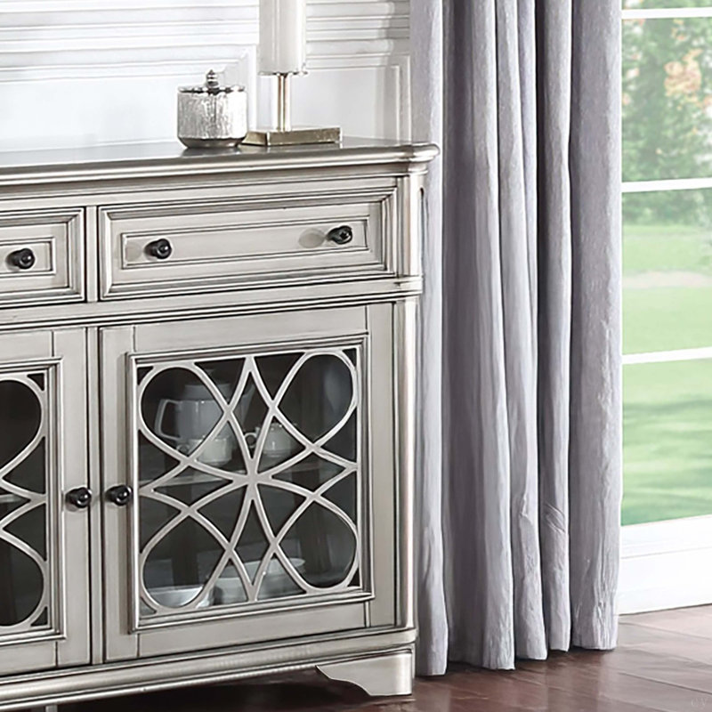 Meuble de salle à manger de style traditionnel 1 pièce, Argent