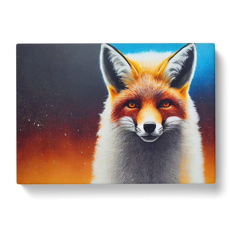 Welcoming Fox - Wrapped Canvas, 35cm H x 50cm W x 3cm D