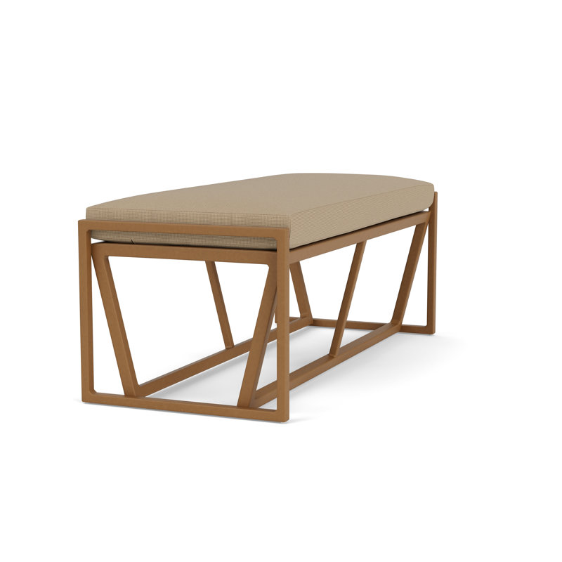 Summit Outdoor Dining Bench, Fife Sahara, Hickory