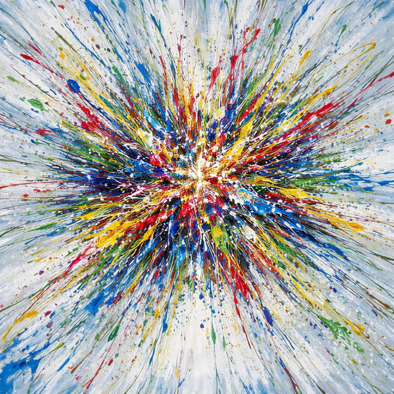 Art mural sur toile tendue chromatique, L 48 po x H 36 po x P 1,5 po