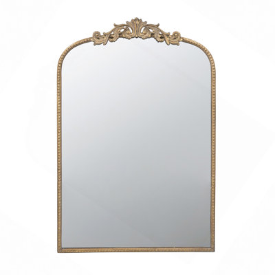 Gold Arch Mirror, Baroque Inspired Wall Decor For Bathroom Bedroom Living Room