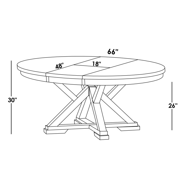 Dowdey Extendable Solid Wood Base Dining Table