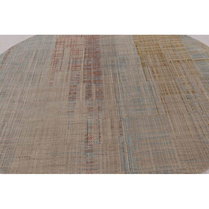 Modern Hand Knotted Abstract Area Rug