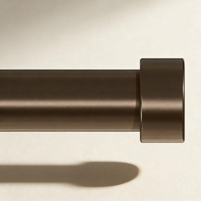 Heavy Duty Adjustable Curtain Rod, 1 Inch Diameter Steel Rod With Modern Finials, Supports Up To 30 Lbs, Easy Installation For Windows 36 To 176 Inches