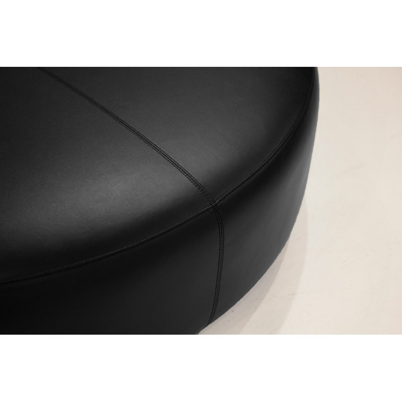 Disc 48" Round Leatherette Ottoman