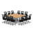 Rectangle 12 Person 80'' L Training Table and Chair Set with Casters-86134233