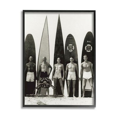 Photographie rétro, hommes surfeur
